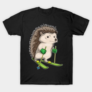 Hedgehog Skier Ski Winter sports T-Shirt